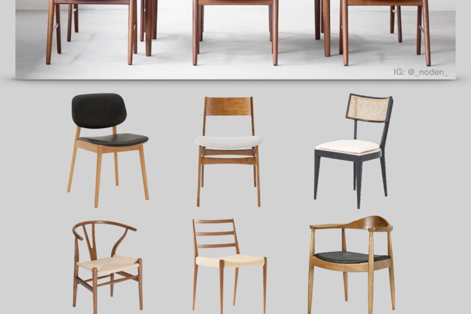 Mid-Centry Dining Chairs - Main and Walnut